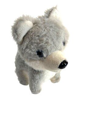Kid Connection Walking Mini Pet Barking Sound  7" Gray Husky Dog Wolf Works